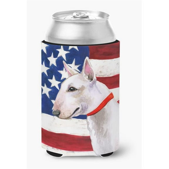 Bull Terrier Patriotic Can or Bottle Hugger