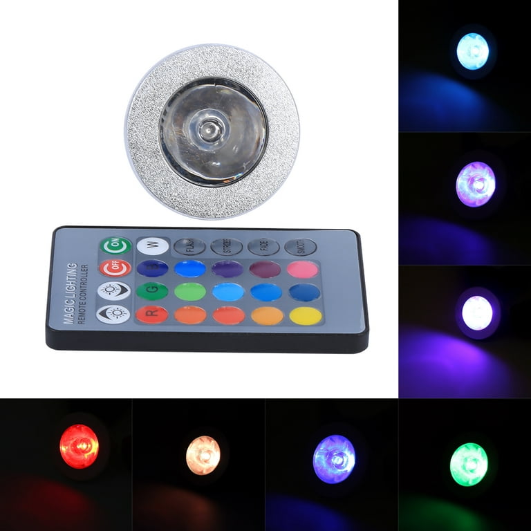 WALFRONT MR16 3W RGB LED Light Color Changing Lamp Bulb 12V-24V With Remote Control for Home Bar,MR16 RGB Light, Dimmable RGB LED Light - Walmart.com