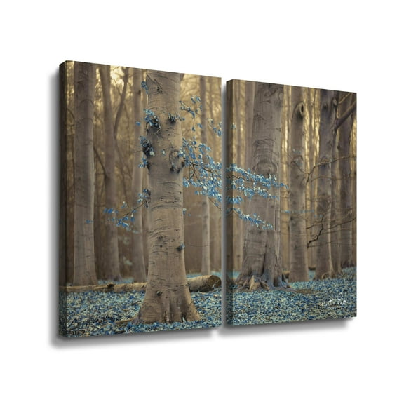 Artwall Winter Blues, 2 Piece Gallery Wrapped Canvas Set by Martin Podt