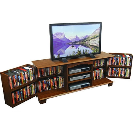 Wood Brown TV Stand with Storage, for TVs up to 65 ...