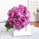 thumbnail image 2 of Ramo de flores de hortensias artificiales, flores de seda, boda, fiesta nupcial, decoración del hogar (púrpura), 2 of 2