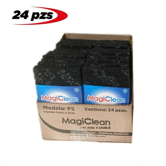 Kit Fibra Negra Limpieza Extrafuerte, Parrillas, Estufa,  MAGICLEAN