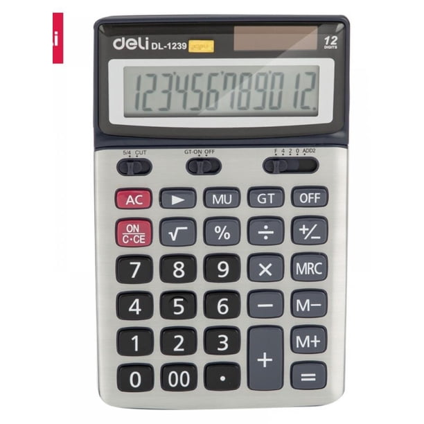 Deli E1239 Desktop Calculator Silver Taiwan Walmart Com Walmart Com