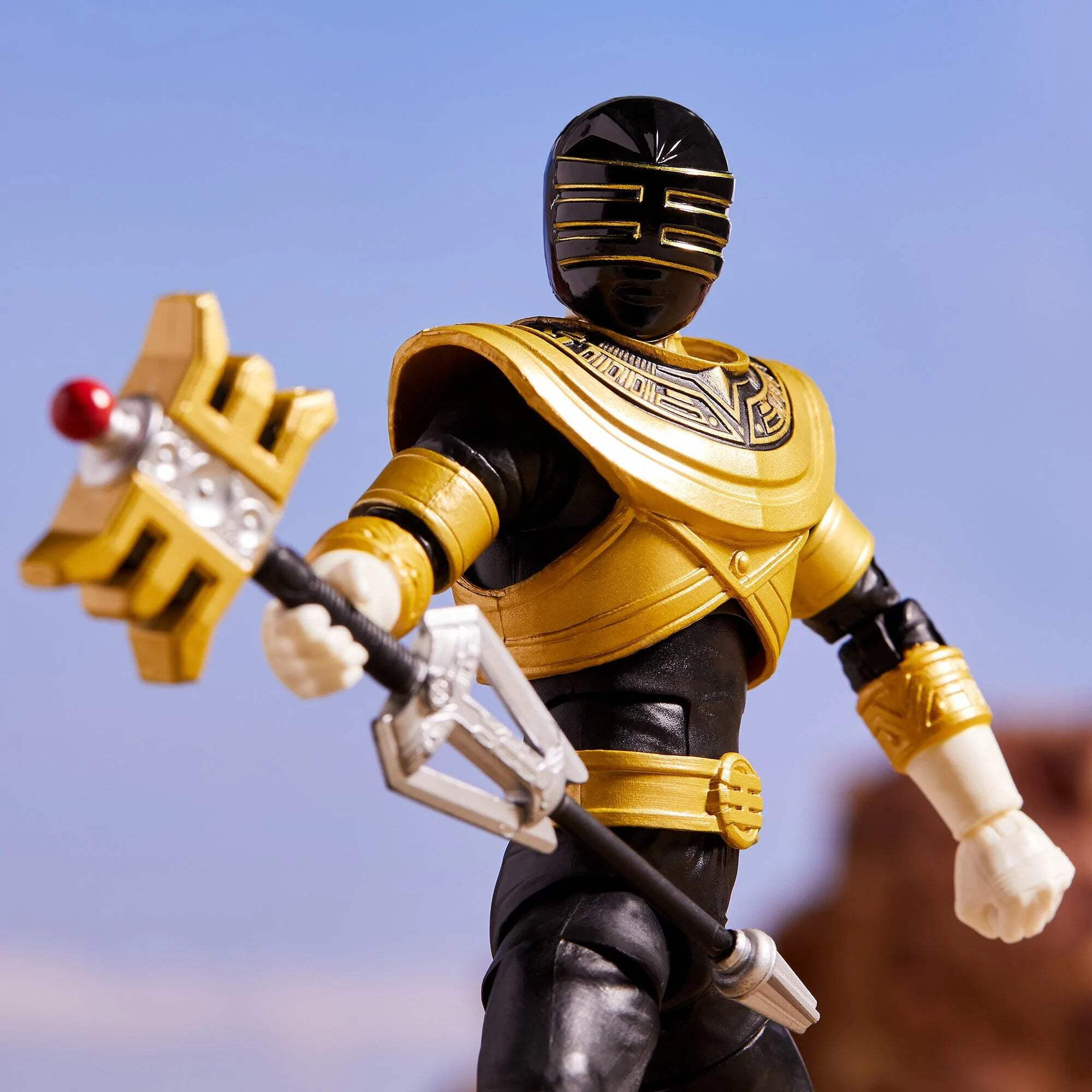 Power Rangers Lightning Collection Zeo Gold Ranger Action Figure, Plastic Multicolor, 0.423 lb