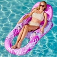 thumbnail image 1 of Hinchable Pool Lounge Float Sloosh para adultos con portavasos, color rosa, 1 of 9