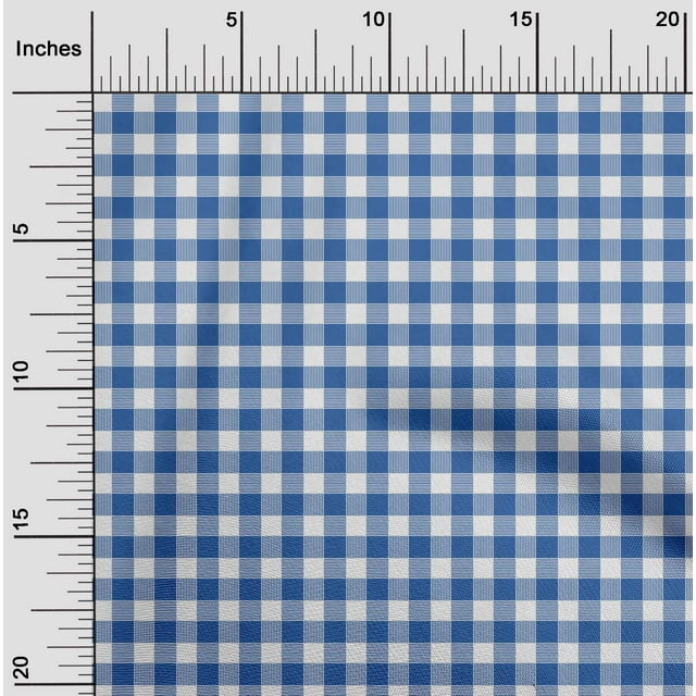 oneOone Silk Tabby Fabric Gingham Check Decor Fabric Printed BTY 42 Inch Wide