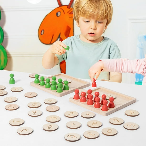 Educativo Infantil 3 6 Años Juguete Matemáticas Madera Para Niños 3-6 Años - Contar, Sumar, Restar - Montessori, Educativo Juguete Educativo