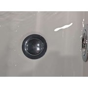 67 Luxury Whirlpool Bathtub with Panoramic Glass Window | 7 Hydro-Massage Jets, Waterfall Faucet & LED Chromatherapy | 1HP 750W Motor, Acrylic Spa Jetted Tub (110V) –Middle Drain