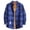 Blue, variant on Men's Sherpa Lined Flannel Shirt Jacket, Soft Long Sleeve Rugged Plaid Button up Jacket