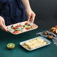 thumbnail image 3 of Cereal Plates 8 Pieces, Unbreakable Wheat Straw Plates, Microwave and Dishwasher Safe Reusable Plates Set, for Dessert Cupcake, Salad, Steak Home and more (8 Pcs Rectangle), 3 of 7