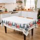 thumbnail image 2 of Mantel Navideño, Navideño Rectangular de 60 x 84 Pulgadas, Diseño Muñeco Nieve Invierno, Casa, y Árboles Navidad, Manteles Navideños Perfecto para Fiesta/Picnic/Cena/Decoración (Blanco) Mu帽eco nieve, 2 of 7