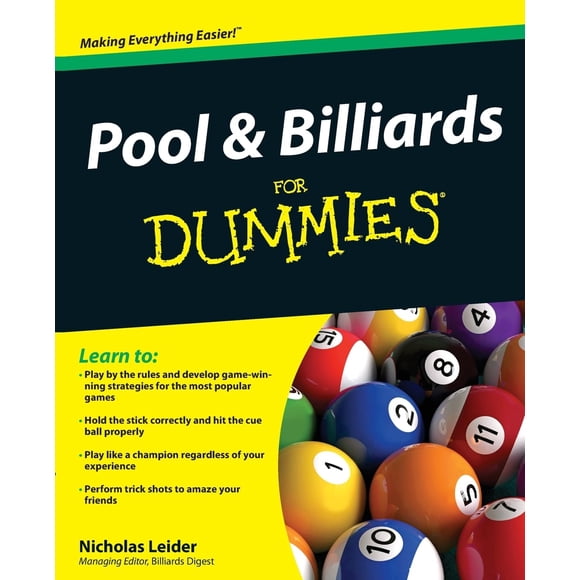 Libro Pool and Billiards For Dummies 1ra Edicion Ingles 384 Paginas