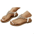 thumbnail image 3 of Huesdet Collection Flip Flops for Women, Cute Comfortable Brazilian Beach Sandals(White,9), 3 of 7