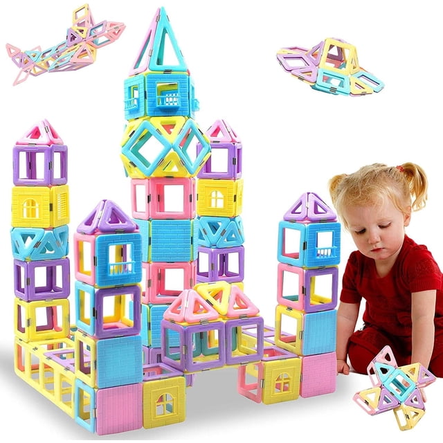 Bloques Magneticos DUMMA 124 Piezas Juego de Construccion Educativo STEM