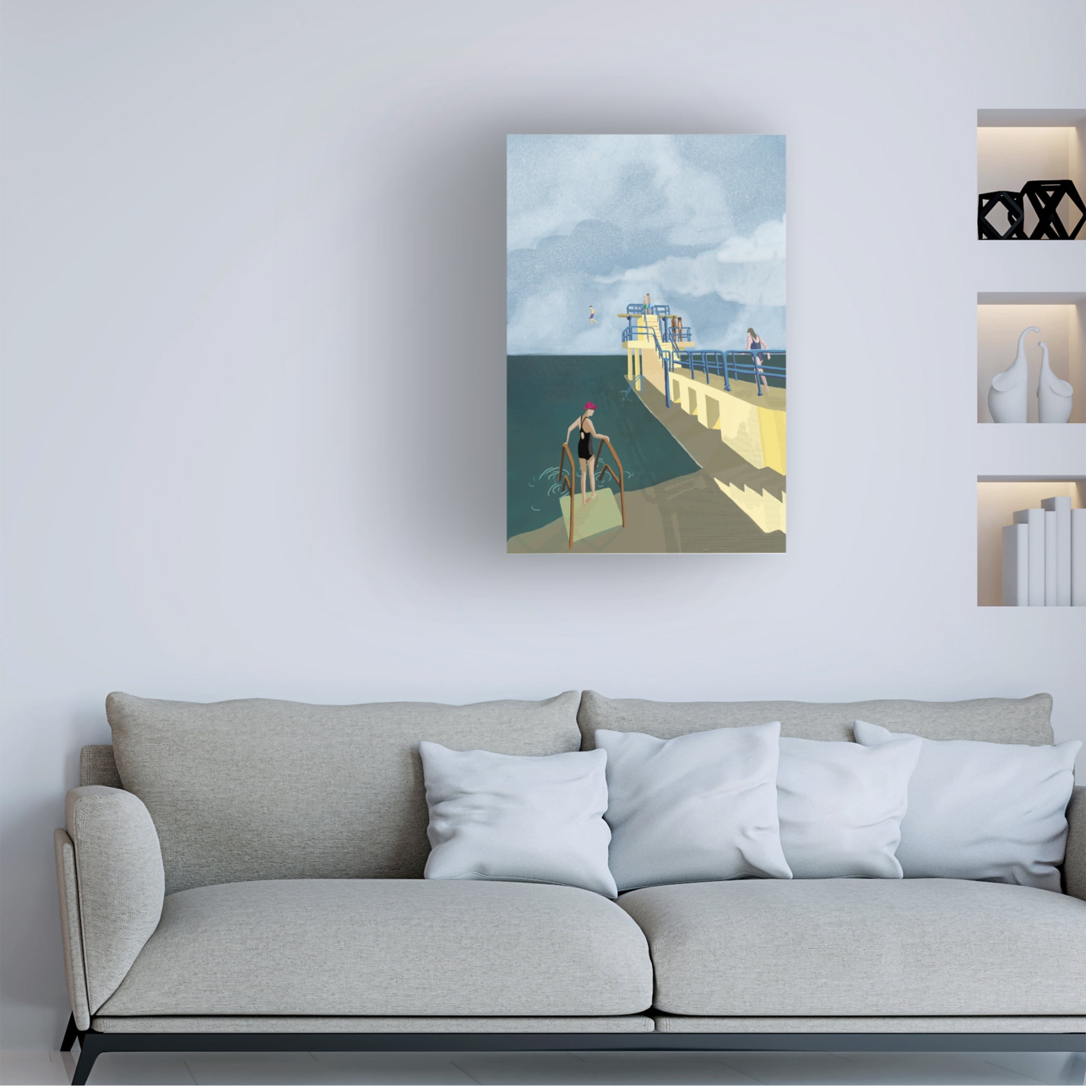 Trademark Fine Art Charlotte Trudgett  Blackrock, Salthill, Galway Ireland Art Print Canvas Wall Art