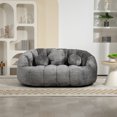 Oversized Chenille Bean Bag Chair Couch, Big Loveseat Bean Bag Bed for