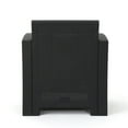 thumbnail image 3 of Noble House Jacksonville 5-Pc Charcoal Faux Wicker Chat Set Light Grey Cushions, 3 of 28