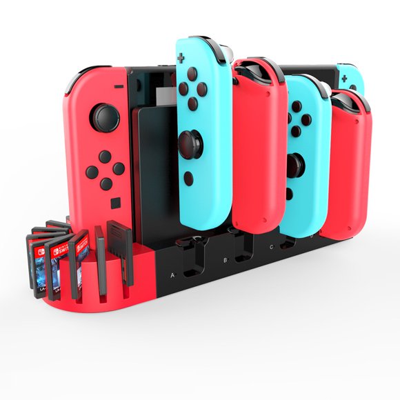 axGear Switch Controller Charger Compatible with Nintendo Switch OLED Joycons
