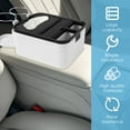 thumbnail image 6 of Adifare Car Armrest Storage Box with 2 Folding Cup Holders Multifunctional Car Tissue Storage Box Universal Car Armrest Tissue Holder for Water Cup Paper Towels Cellphones, 6 of 8