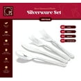 thumbnail image 2 of Posh Setting Hammered Effect Design Silver Plastic Cutlery 180 count set (Includes Forks, Knives, Soup Spoons and Tea Spoons - Posh Setting, 2 of 3