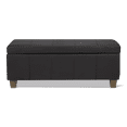 thumbnail image 4 of Bouclair Banc de Rangement en Similicuir Noir, 4 of 9