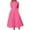 Watermelon Red, variant on Sngxgn Women's Deep V Neck Short Sleeve Long Dresses Pleated High Waist Slit Maxi Dress(Blue,S)