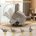 thumbnail image 4 of YSICK Petit Fauteuil Inclinable Releveur pour Aînés avec Télécommande en Lin pour Salon, Kaki, 4 of 7