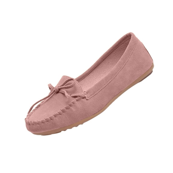 Women’s Summer Mule Moccasins Wide Width Casual Versatile Slip On Open Back Flats Pink 7