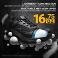 thumbnail image 4 of Sosenfer Men's Steel Toe Work Shoes, Wide Width Non-Slip Safety Sneakers Lightweight for Work and Everyday Wear, 4 of 7
