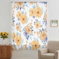 thumbnail image 2 of Orange Watercolor Floral Sheer Curtains 54 Inches Long, Spring Flower Abstract Art Light Filering Curtains, Breathable Simi Curtain Privacy Drapes for Kitchen Bathroom Small Window Treatment, 2 of 9