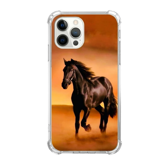 Horse Case Compatible with iPhone 12 Pro Max,Unique Art Design TPU Shock-proof Full Cover