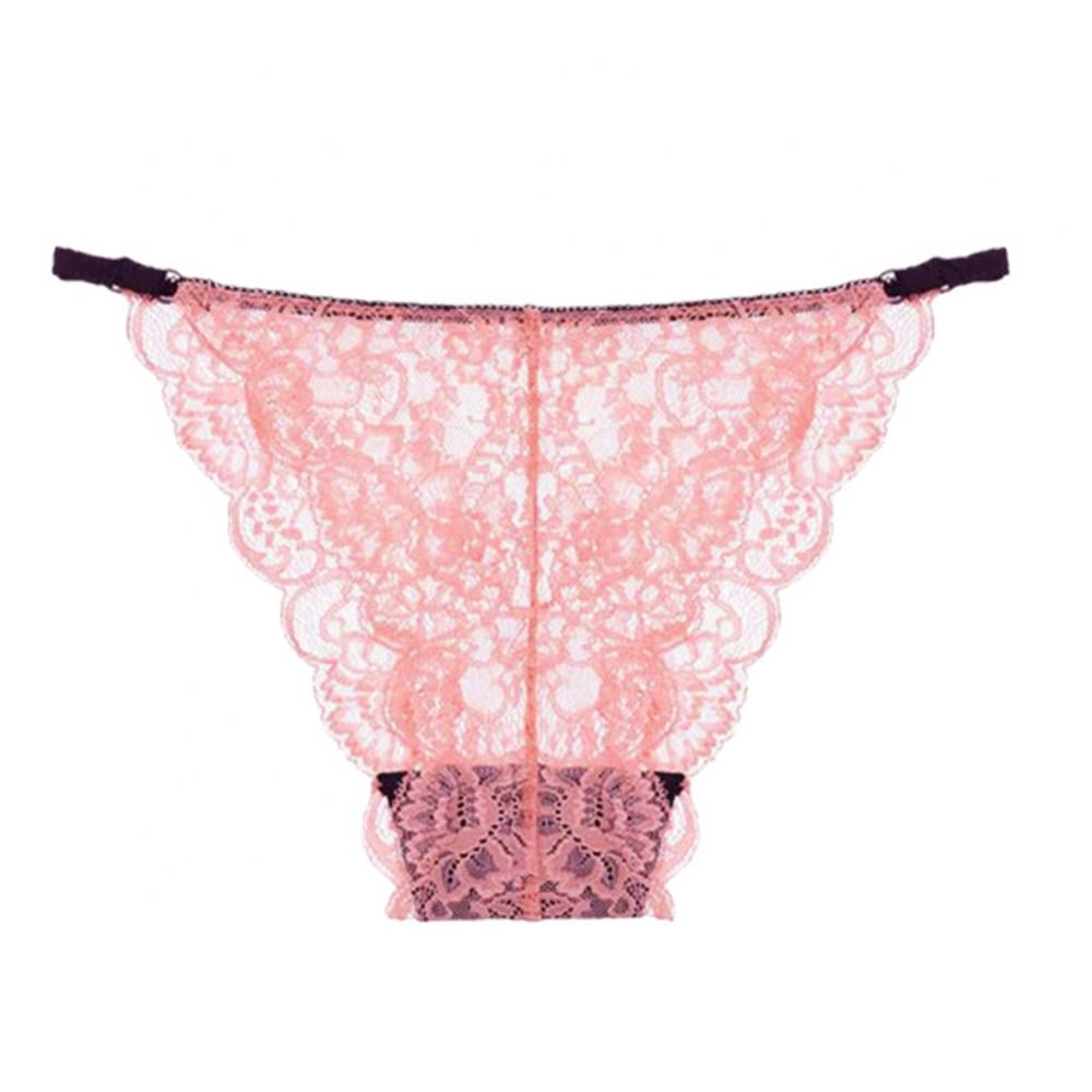 Linen Purity Ladies Underwear Floral Lace G String Thong Panties Low