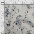 thumbnail image 1 of oneOone Polyester Spandex Dusty Gray Fabric Floral & Peacock Sewing Material Print Fabric By The Yard 56 Inch Wide, 1 of 4