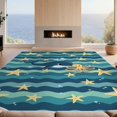 thumbnail image 2 of Design&I 4'x6' Ultra Soft Area Rug, Ocean Whale Octopus Starfish Nautical Animals Under Classroom Flowing Dynamic None Fluffy Washable Non Shedding for Bedroom Living Room Home Office, 2 of 7