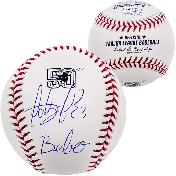 Fernando Tatis Jr. Autographed Official MLB 50th Anniversary Logo Baseball San Diego Padres "Bebo" JSA 202019