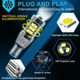 thumbnail image 5 of Bombilla LED para coche T15 W16W 12V-24V (paquete de 2), 921 912, 800 lm, blanco 6500 K, para luces de marcha atrás LED para coche, estacionamiento, luz de marcha atrás de respaldo., 5 of 5