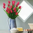 thumbnail image 5 of Morttic 8 Pcs Tulips Artificial Flowers for Outdoors, Fake Plants Faux Plastic Silk Floral Arrangement for Home Indoor Outside Table Vase Garden Spring Decor, 5 of 6