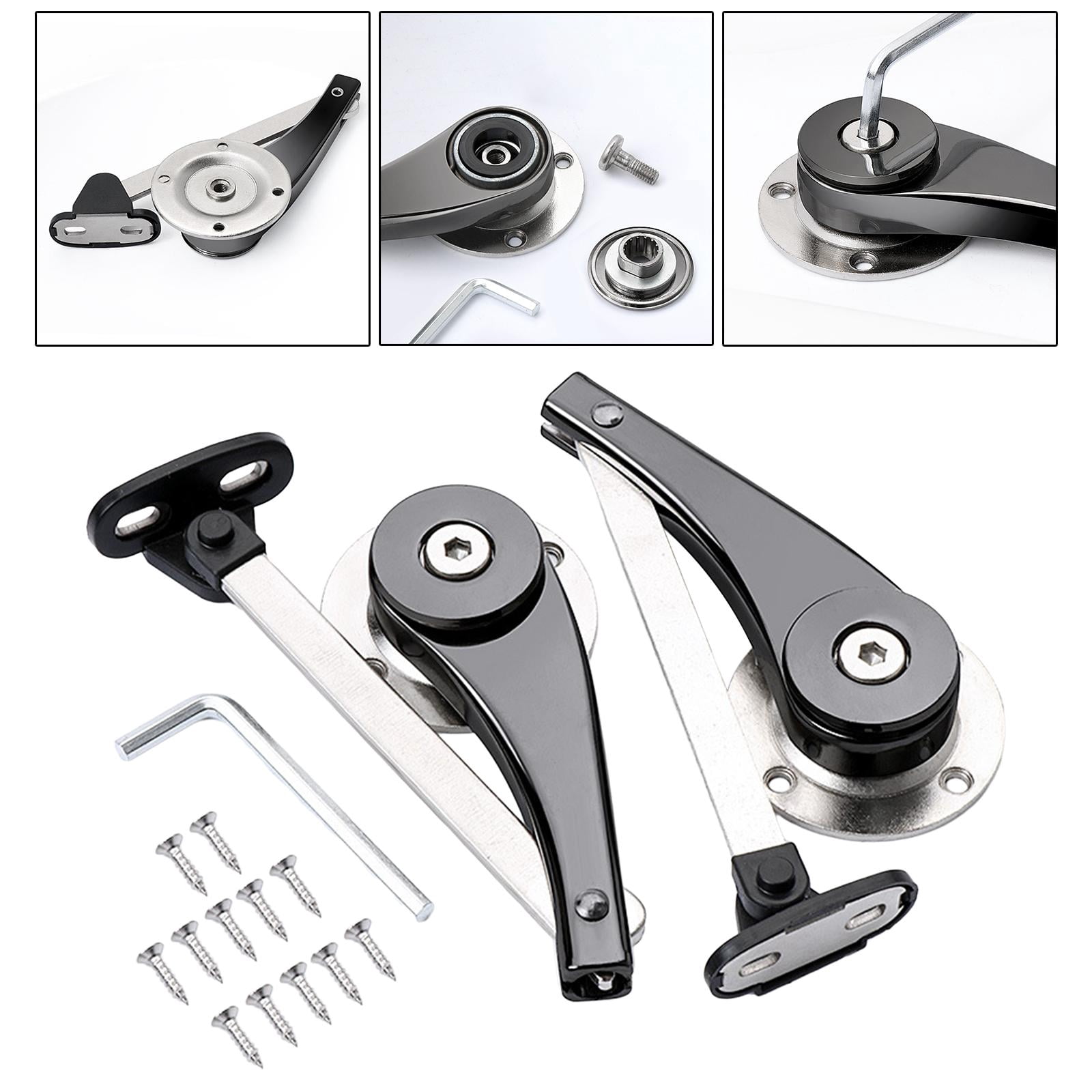Esquirla Cabinet Door Support Rod Fold Down Doors Pull Rod Heavy Duty Zinc Alloy Fold Down Door Support Rod for Bathroom Cabinet