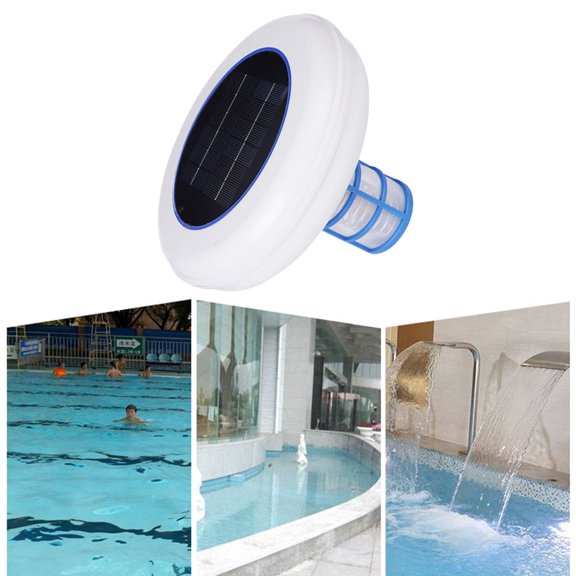 Copper Silver Ion Purifier Solar Pool Ionizer for High Capacity Swimming Pool Kill Algae  Keep Water Crystal Clear for Outdoor Hot Tubs SPA (Blue)