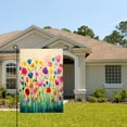 thumbnail image 2 of Amhnf Colorful Floral Garden Flag For Home Outdoor Garden Yard Decor 12x18 inch, 2 of 5