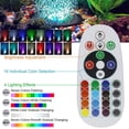 thumbnail image 5 of Luces de burbujas LED para acuarios, disco de piedra de aire con control remoto, con 16 cambios de color, 4 efectos de iluminación para decoraciones de acuarios JAMW Sencillez, 5 of 5
