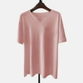 thumbnail image 2 of Men's Casual Solid Color V-Neck Gentleman's Business Short Sleeve Fitness T-Shirt 2XL, 2 of 4
