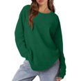 thumbnail image 3 of kytmyeq Women's Sweatshirts Trendy Crewneck Long Sleeve Shirts Color Block Pullover Tops Comfy, 3 of 6