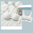 thumbnail image 4 of Penkiiy Women Bras Casual Sexy Front Button Shaping Cup Shoulder Strap Underwire Bra Plus Size Extra-Elastic Wirefree White Bras, 4 of 5