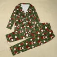 thumbnail image 6 of Family Christmas Pajamas 2 Piece Xmas Print Family Matching Button Pajamas Sleepwear Relaxed Fit Home Wear Lounge Set Long Sleeve Round Neck for Mom Mother Women Pajama Sets, 6 of 9