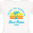 thumbnail image 4 of Inktastic Summer Enjoy the Sunshine Boca Raton Florida in Blue Boys or Girls Long Sleeve Baby Bodysuit, 4 of 5