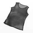 thumbnail image 6 of Franhais Men's Sexy Mesh Vest Gym Training Hollow Out Muscle Cloth Black Clubwear Tank Top, 6 of 7
