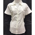 thumbnail image 4 of Womens Stretch Woven Button Down Short Sleeve Shirt, 4 of 7