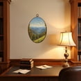 thumbnail image 4 of Canvas Wall Art scenic mountain ranges blue ridge parkway virginia Oval Framed Canvas Prints Vintage Wall Hanging Decor for Home Bathroom Decorations Gift for Mom Women 8.6"x11.4", 4 of 7