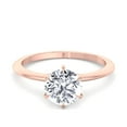 thumbnail image 3 of Capri - Moissanite Round Cut Lab Diamond Six Prong Solitaire Engagement Ring, 3 of 5